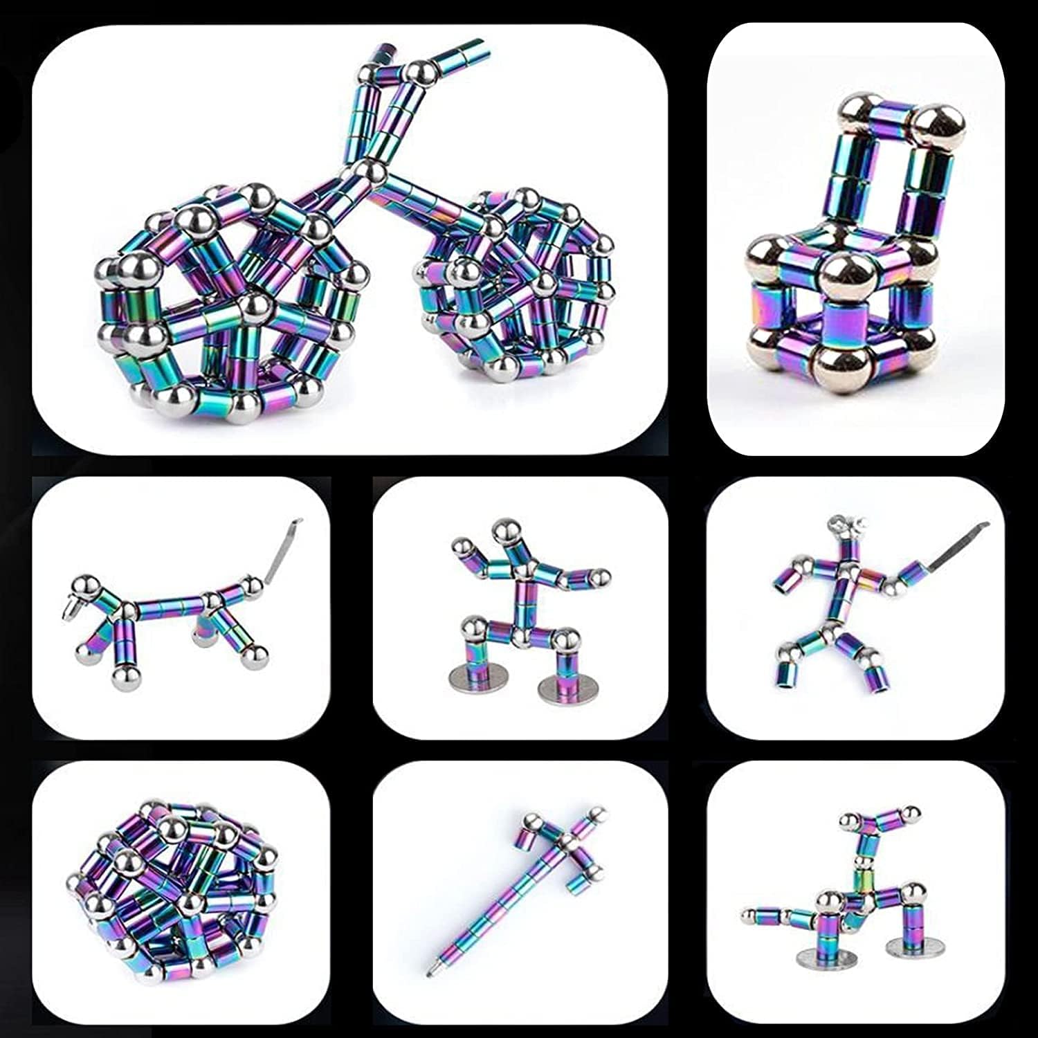 Magnetic fidget pen balls in creative shapes